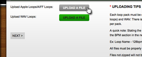 audioBase Upload Looppack Step 3 - Upload and Set Up Looppack